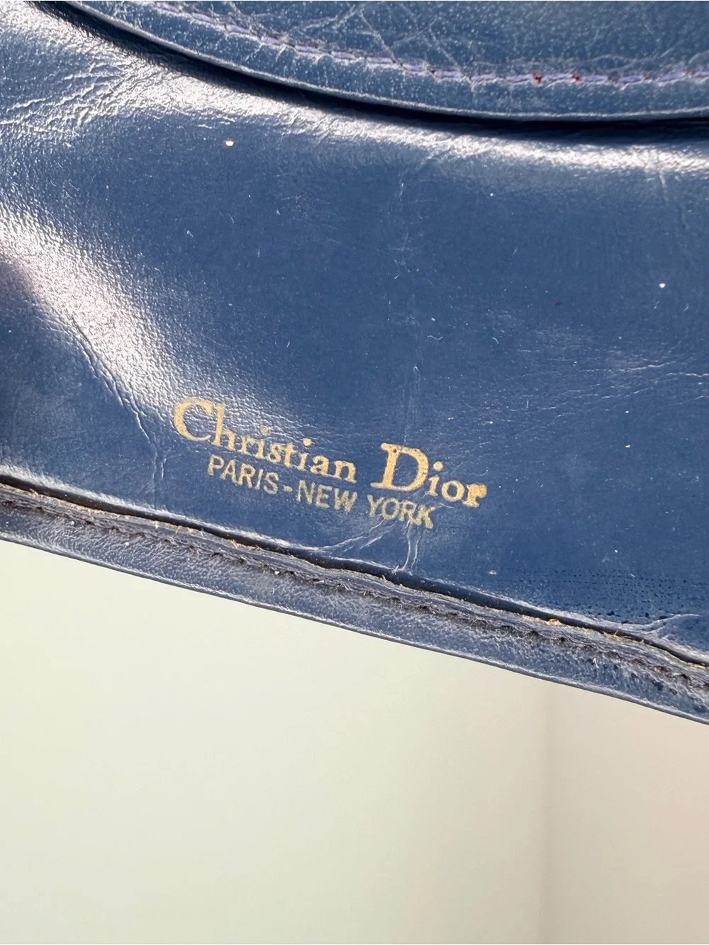 Vintage Christian Dior Oblique Checkbook Wallet
